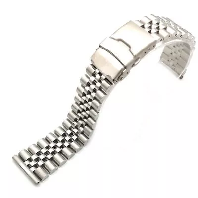 18mm-30mm Jubilee Style Solid Watch Band Strap Stainless Steel Watch Bracelet • $17.99