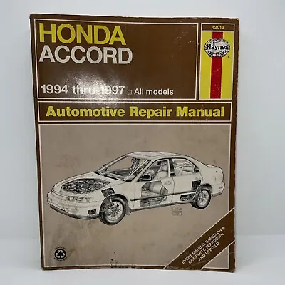 HAYNES - Car Repair Manual -Honda Accord 1994 Thru 1997 - All Models - 42013 • $12