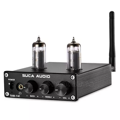 Mini Bluetooth Valve Tube Amplifier Stereo Audio Receiver Headphone Amp APTX • £107.99