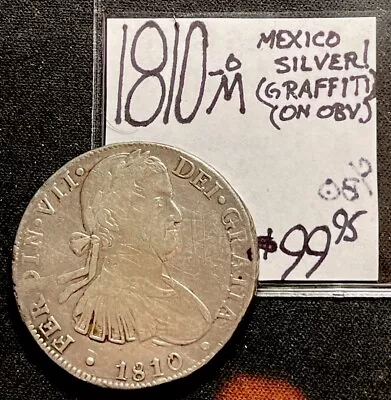 1810 Mo MEXICO 8 REALES SILVER WORLD COIN. (Graffiti On Obv). ENN COINS • $99.95