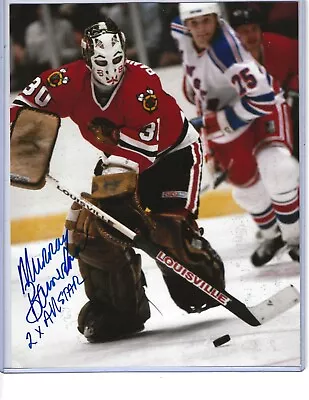 Chicago Blackhawks 8x10 Photo SIGNED Murray Bannerman Autograph Action Inscribed • $29.99