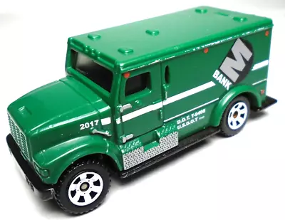 2013 Matchbox Armored Car #2017 M Bank Green 1:81 Diecast 2 7/8  Van Truck • $10.99