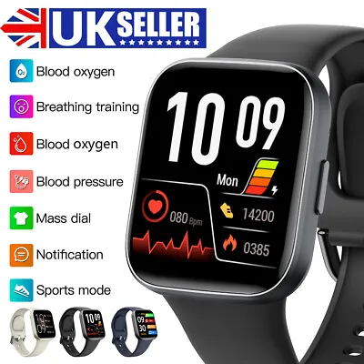 Bluetooth Call Smart Watch Men Women Sports Fitness Tracker Health Monitor Watch • £19.90