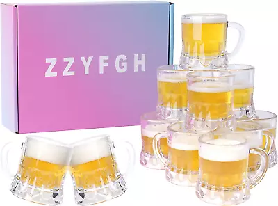 Mini Plastic Beer Mugs 2 Oz Mini Beer Glasses Shot Glasses With Handle For Part • $26.19