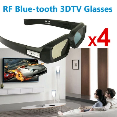 £97.99 • Buy 4 Pcs RF Active 3D Glasses Blue-tooth For Epson 3LCD Projector And 3DTV Sony UK