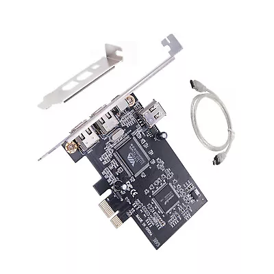 PCIE FireWire Card PCI-e X1 To External IEEE 1394 Adapter Controller 4 Port • £14.87