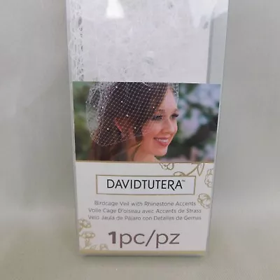 David Tutera Bridal-Wedding Rhinestone Accent Birdcage Veil #9060 • $8.99