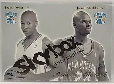 03-04 Skybox Autographics Rookies Affirmed David West/Jamal Mashburn • $2