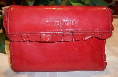 Miu Miu Prada Nappa Leather Ruffled  Wallet Red Wallet Billfold • $79