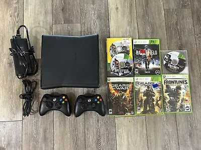 Microsoft XBox 360 S Console Bundle 4 GB W/ Gears Of Wars Games Model 1439 • $129.95