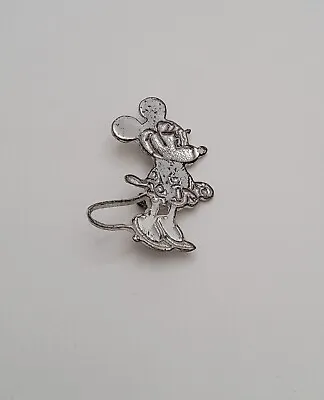 Disney Vintage Sterling Silver Minnie Mouse Shaped Pin - 1.375  High Marked DLC • $7.49