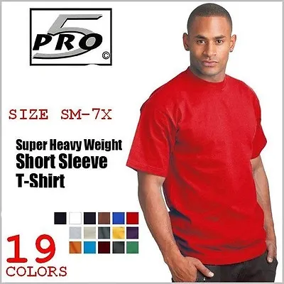 Pro 5 Super Heavyweight Short Sleeve T-shirt Free Shipping Sm-7x • $13.99