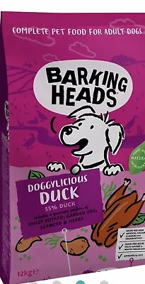 £59.99 • Buy Barking Heads Dry Dog Food - Doggylicious Duck 12kg