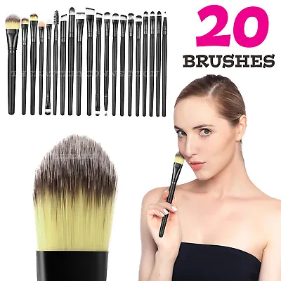 20pcs Makeup BRUSHES Kit Set Powder Foundation Eyeshadow Eyeliner Lip Brush NEW • $8.99