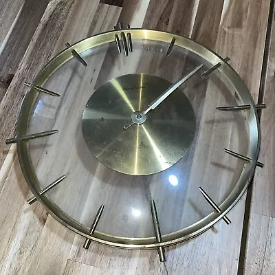 Vintage MCM Hollywood Regency Brass Starburst Clock Not Working Phinney Walker • $29