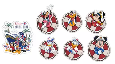 Set Of 7 Cruise Door Magnet Stickers Cute  Decorations Refrigerator Door Car • $19.99