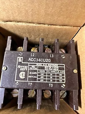 Arrow Hart Acc-340-um-20 Magnetic Contactors 4 Pole New • $29.99