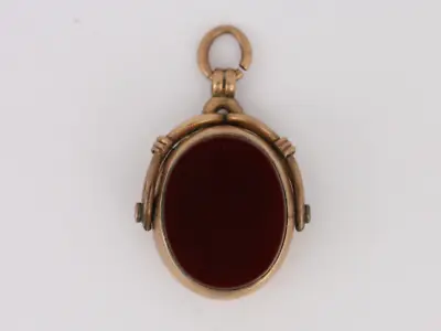 Agate Bloodstone Fob 9ct Rose Gold Vintage Pocket Watch Albert Chain 7.6g Cr60 • £315.60