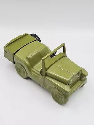 Vintage Avon Green Army Jeep Cologne After Shave Bottle Decanter • $39.95