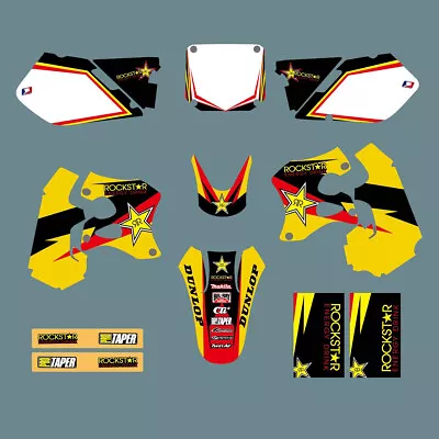 For Suzuki RM125 RM250 1996 1997 1998 Graphics Kit Backgrounds Decals Full Kit • $74.71