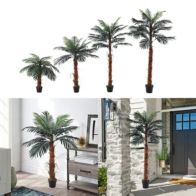 100/120/150cm Garden Faux Palm Tree Fake Artificial Green Plants Realistic Tree  • £42.95