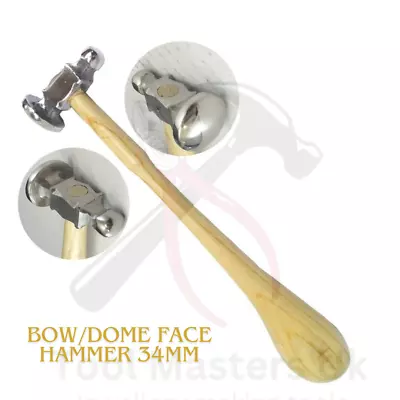 Chasing Hammer 34mm Full Domed Face Jewelry Crafts Metal Forming Jewelers Hammer • £13.99