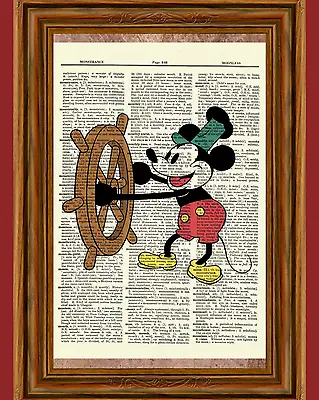  Steamboat Willie Mickey Mouse Dictionary Art Print Poster Picture Disney  • $5.99