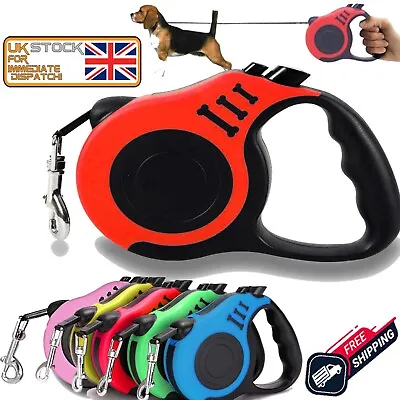 £6.89 • Buy Dog Leash Durable Retractable Extendable Lead Puppy Walking Strong Running Leads