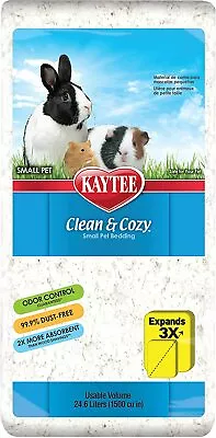 Kaytee Clean And Cozy Super Absorbent Paper Bedding 24.6 Litre White • £13.45