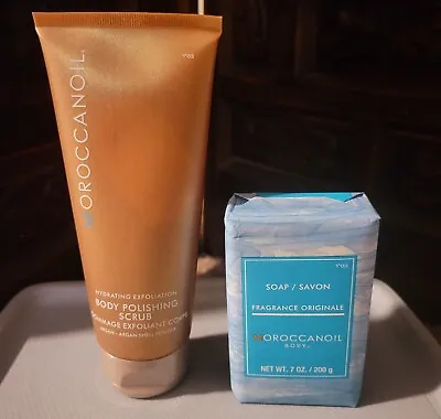 Moroccanoil Lot 6.7 Oz Scrub & Bar Soap Fragrance Originale  • $29