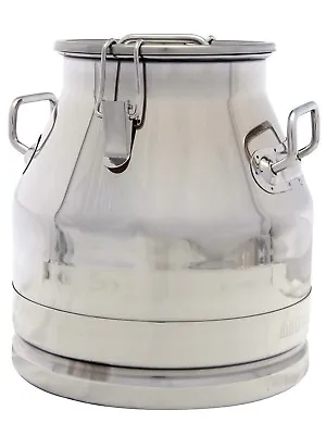 5 Gal. Milk Can Stainless Steel 20 Qt. Heavy Duty Strong Sealed Lid (New) • $281.87