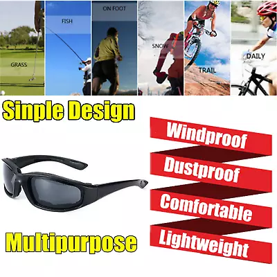 Black Outdoor Anti-UV Sport MTB Cycling Glasses Mountain Bike Sunglasses Eyewear • $6.98