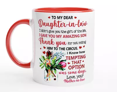 £7.59 • Buy Mug To My Daughter In Law Red