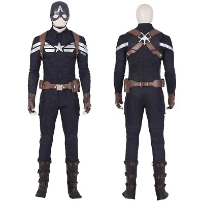 Avengers 4 Endgame Captain America Steven Rogers Cosplay Costume Men's Outfit • $341.89