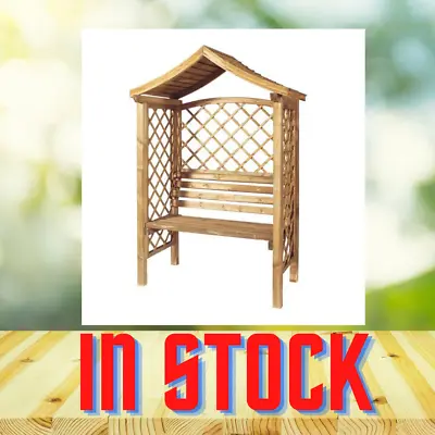 HIGH QUALITY! Large Garden Arbour Bench Pergola W:135 D:75 H:235cm • £225