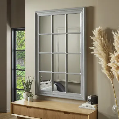 £139 • Buy Cambridge Grey Window Mirror 120cm X 80cm