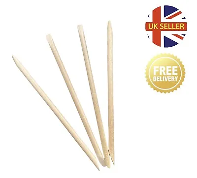 Orange Wood Sticks Nail Art Stick Tool Cuticle Remover Pedicure Manicure Pusher  • £2.49