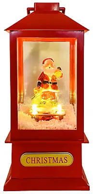Musical Christmas Lantern With 8 Festive Tunes LED Light Up Santa Xmas Ornament • £12.99