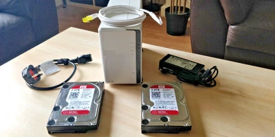 £205 • Buy Synology DS216j DiskStation 2 Bay All In One Desktop NAS Inc 2 X 2TB WD Red HDDs
