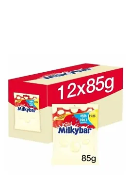 Milkybar White Chocolate Buttons Sharing Bag Full Case Of 12 Packets X 85g  • £16.99