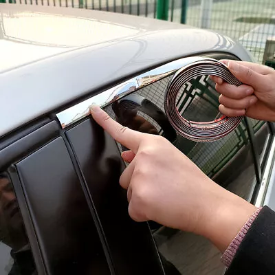 Car Door Side Chrome Strip Bumper Protector Trim Tape Sticker Accessories 300CM  • $8.88