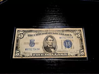 1934 C $5 Dollar Bill Silver Certificate Blue Seal Note U.S Currency • $5