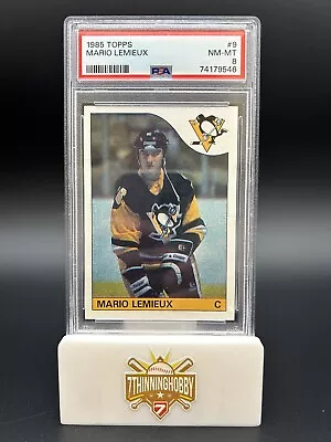 1985-86 Topps - #9 Mario Lemieux (RC) PSA 8 Beautiful Card Penguins Rookie Rare • $450