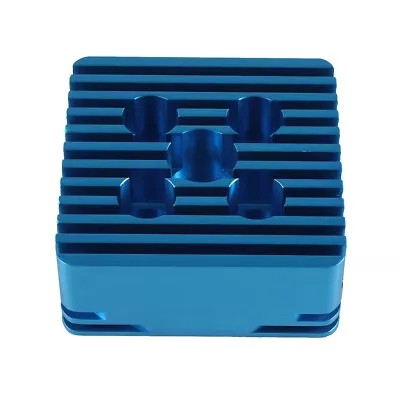 Blue CNC Square Cylinder Head For Racing 66cc 80cc Engine Motorized Bicycle • $36.99