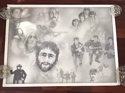 1981 The Beatles Poster John Lennon Tribute Rare Music Vintage Original Bregoli • $19.99