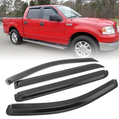 For 2004-2008 Ford F150 Super Crew Window Visor Vent Shade Rain Guards Deflector • $31.99