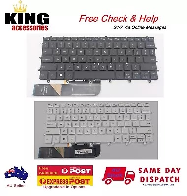 Backlit Laptop Keyboard For Dell XPS 13 7390 9370 9380 P82G Series Black/White • $68.50