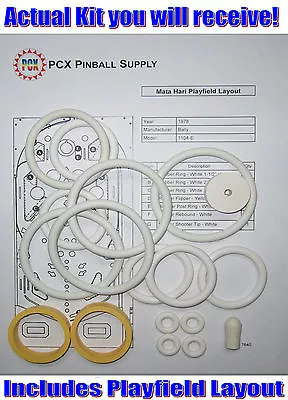 1978 Bally Mata Hari Pinball Machine Rubber Ring Kit • $26.45