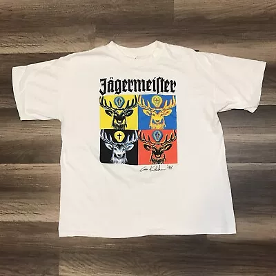 VTG Grateful Dead Jagermeister German Alcohol Andy Warhol Art T-Shirt RARE Sz XL • $80