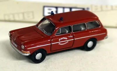 BUB 1/87 - 09701 VW 1600 Variant 'FW Fire Service - Diecast Model Car • $25.25